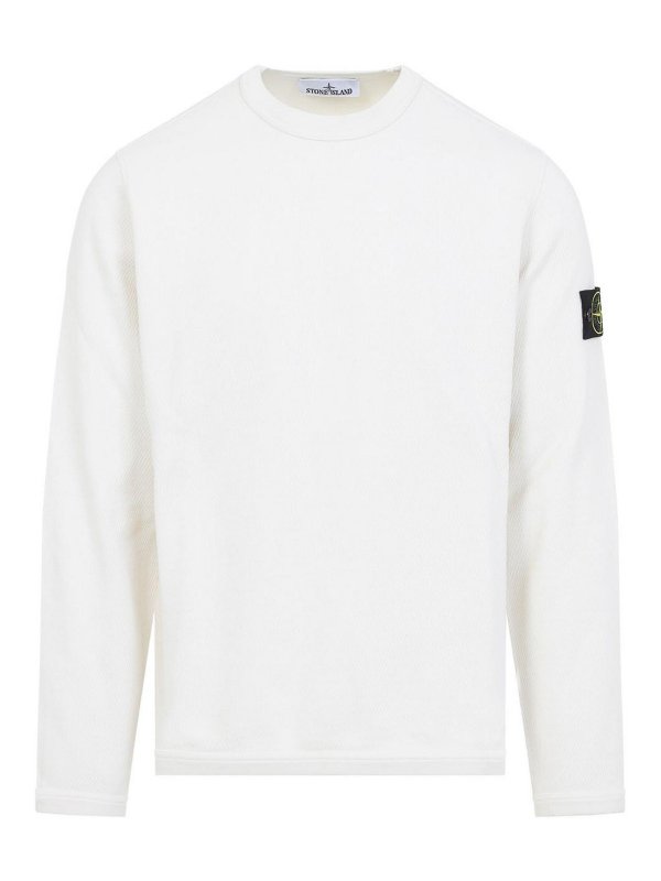 STONE ISLAND: スウェット＆セーター - スウェットシャツ/セーター - 白
