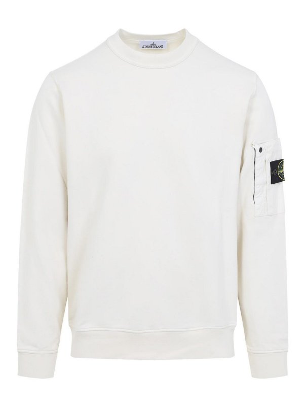 STONE ISLAND: スウェット＆セーター - スウェットシャツ/セーター - 白