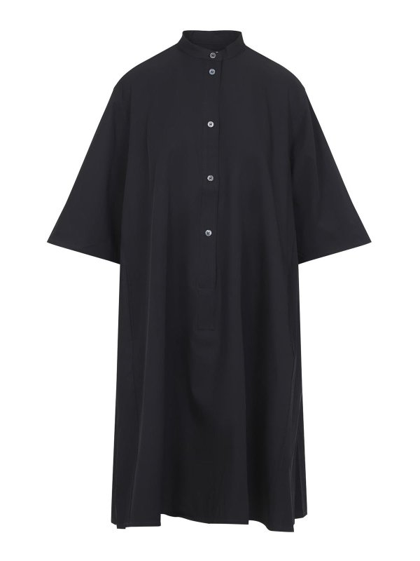 STUDIO NICHOLSON: ショートドレス - ショートドレス - 黒