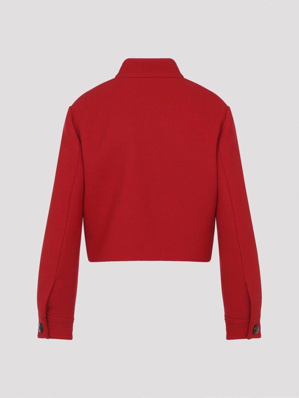 VALENTINO: short coats online - Caban Drill Jacket