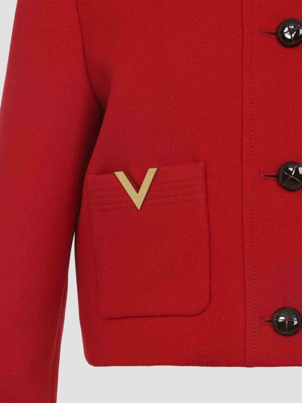 The Best Shops VALENTINO: short coats - Caban Drill Jacket