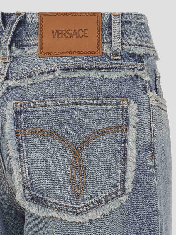 The Best Shops VERSACE: straight leg jeans - Raw Cut Jeans