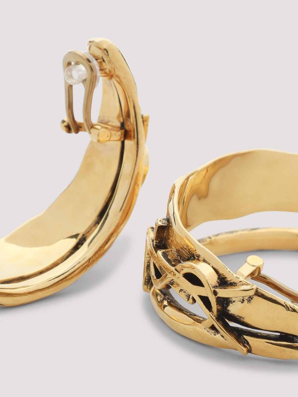 The Best Shops SAINT LAURENT: Earrings - Creole Charm Cassandre Earrings