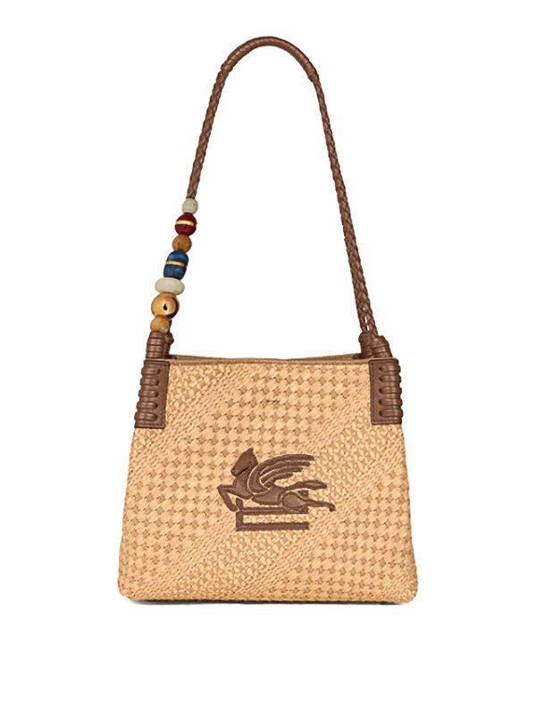 ETRO: shoulder bags - Libra S Rafia Shoulder Bag