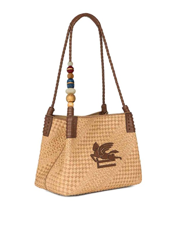 Libra S Rafia Shoulder Bag shop online: ETRO