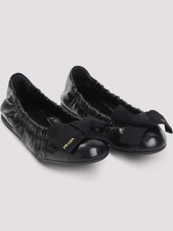 The Best Shops PRADA: flat shoes - Calf Leather Ballerinas