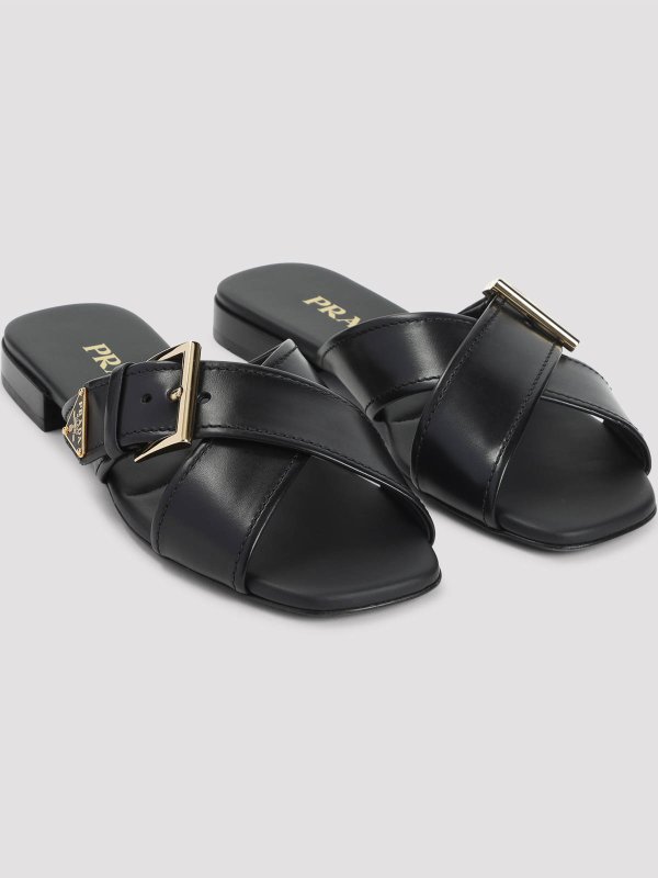 The Best Shops PRADA: sandals - Calf Leather Sandals
