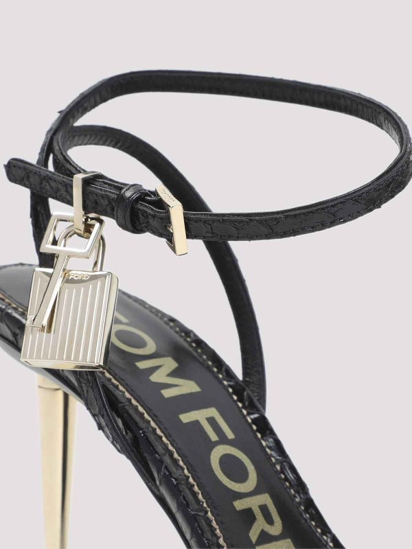 The Best Shops TOM FORD: sandals - Semi Shiny Printed Python Sandals