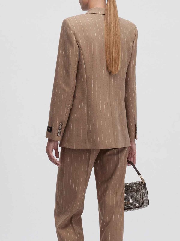 The Best Shops ERMANNO FIRENZE: blazers - Double-Breasted Pinstriped Jacket