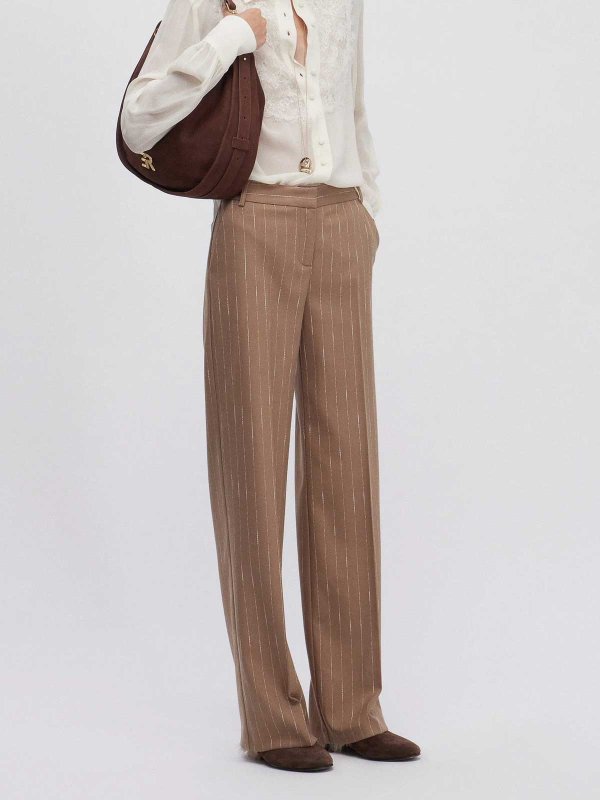 The Best Shops ERMANNO FIRENZE: カジュアルトラウザー - カジュアルパンツ - ブラウン