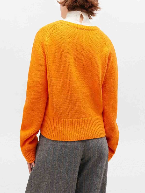 V-Pullover - Orange shop online: GANNI