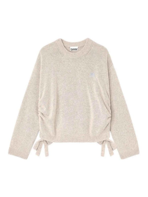 GANNI: Hemden - Hemd - Beige