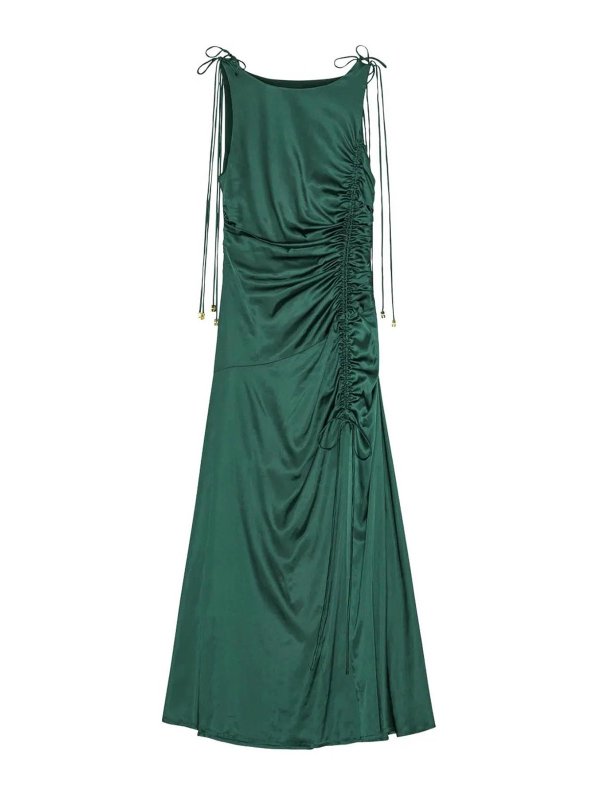 GANNI: abiti al ginocchio - Vestito  in raso