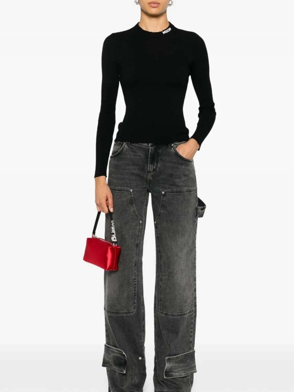 m.s.g.m.: Suéteres con cuello pico online - Suéter Cuello Redondo - Negro