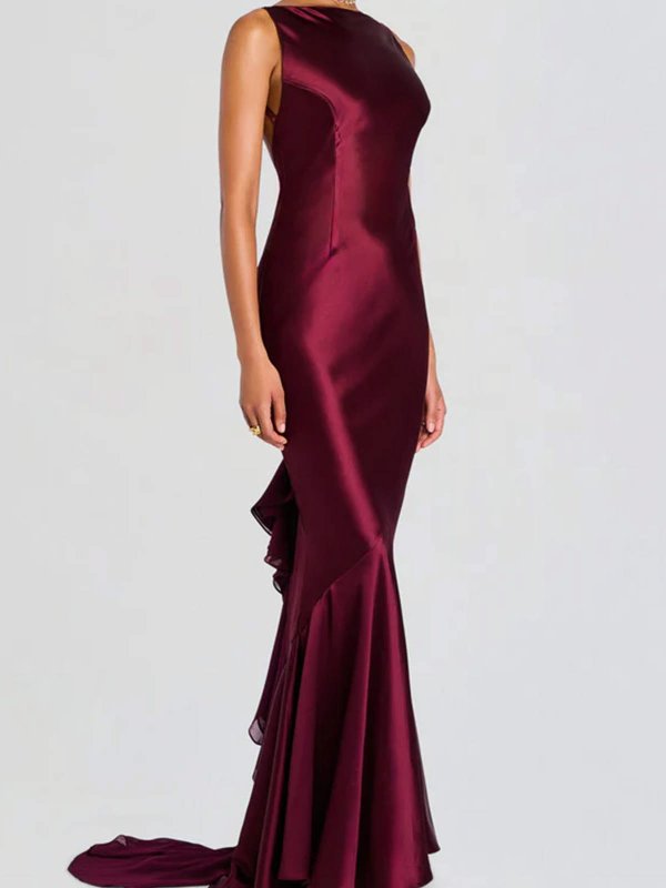 イブニングドレス - ダークレッド shop online: RETROFÊTE