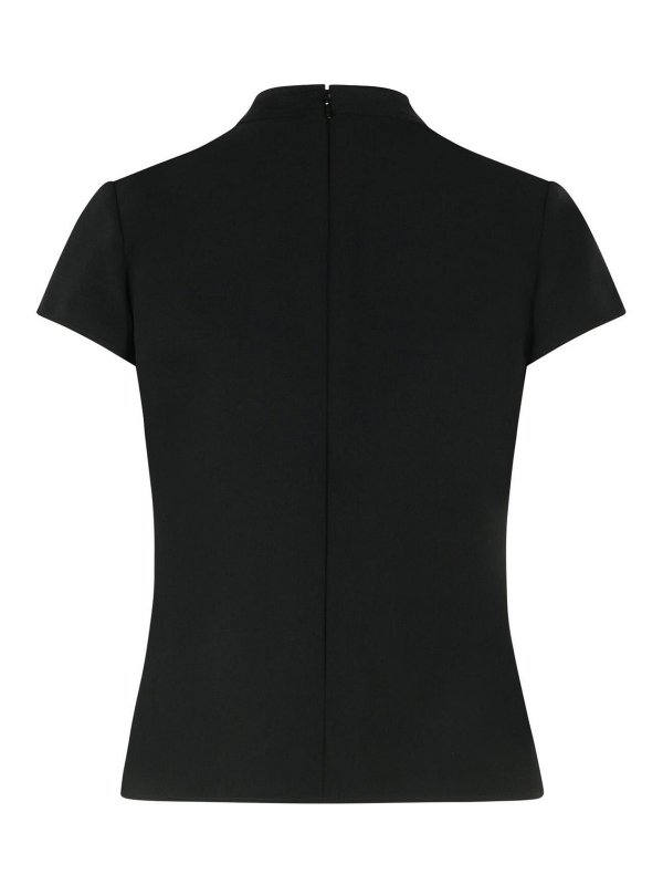 Courreges: t-shirts online - Heritage Black Polyester Blend T-Shirt