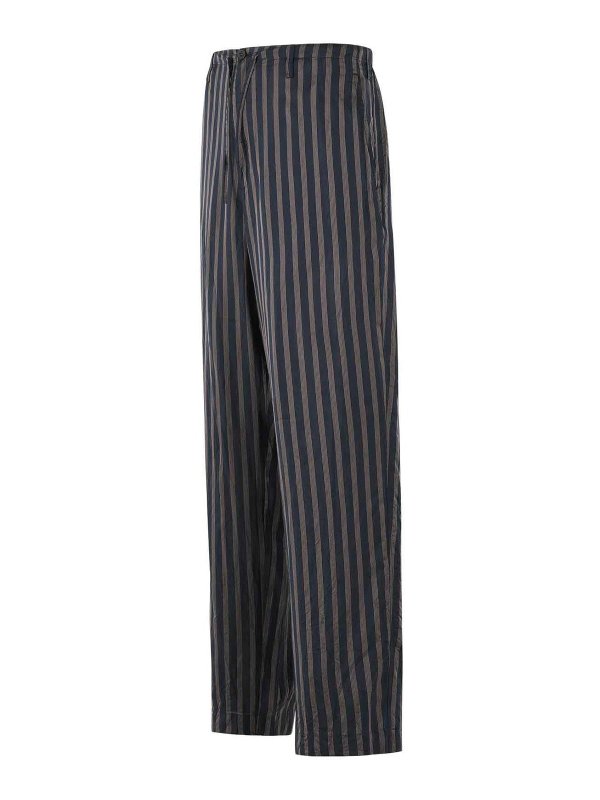 The Best Shops DRIES VAN NOTEN: カジュアルトラウザー - カジュアルパンツ - ダークブルー