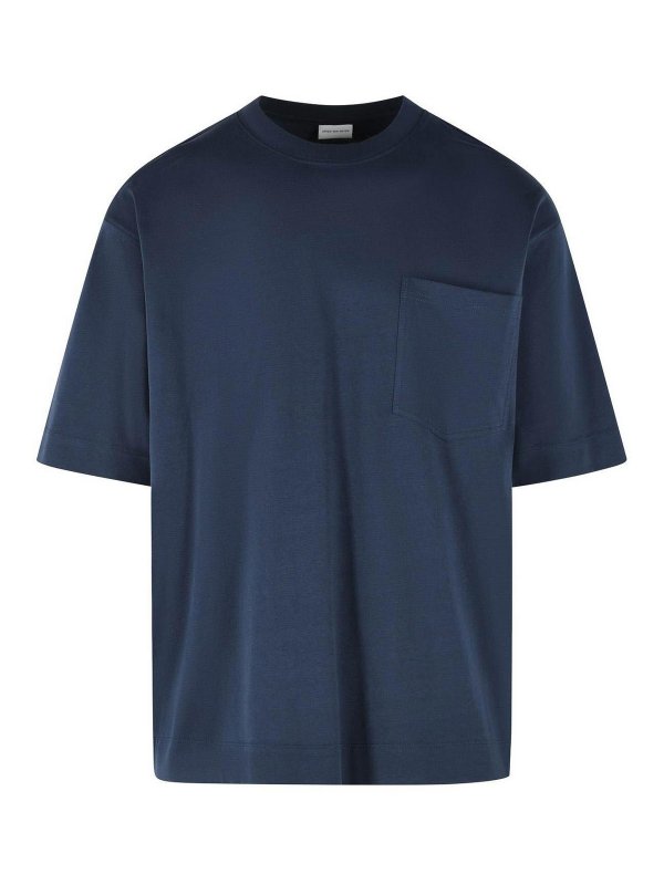 DRIES VAN NOTEN: T-shirts - T-Shirt - Dunkelblau
