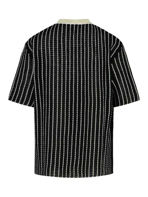 JIL SANDER: t-shirts online - Crochet Black Cotton T-Shirt