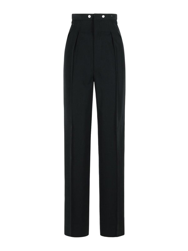 Maison Margiela: casual trousers - Black Wool Pants