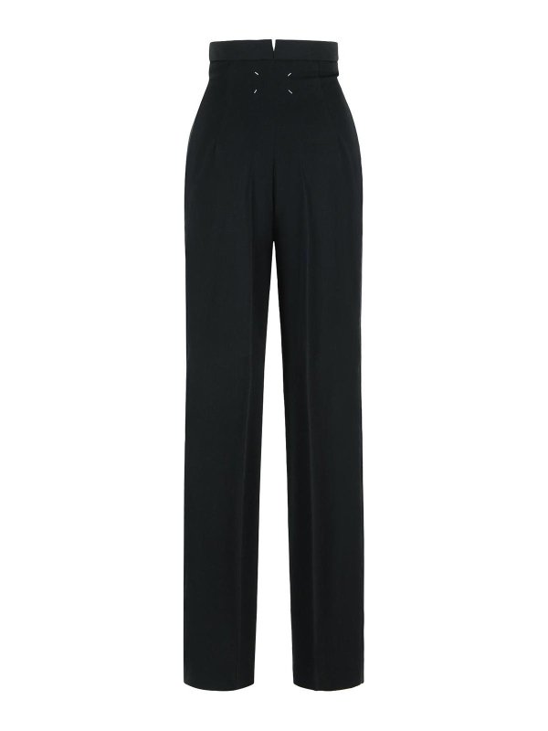 Maison Margiela: casual trousers online - Black Wool Pants