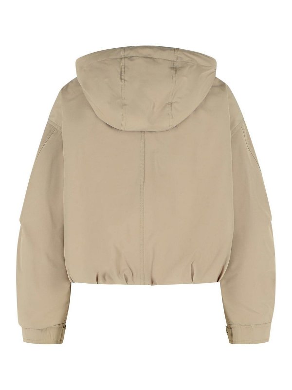 MONCLER: casual jackets online - Eucalyptus Beige Polyester Blend Jacket