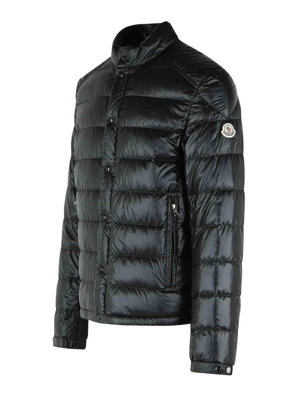The Best Shops MONCLER: padded jackets - Selves Short Black Polyamide Down Jacket