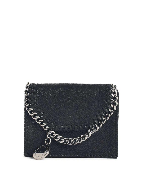 STELLA McCARTNEY: wallets & purses - Black  Wallet In Shaggy Deer