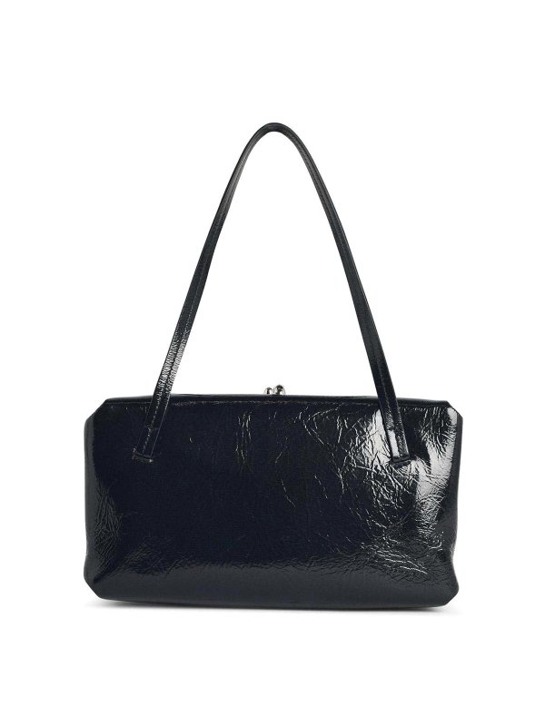 The Best Shops JIL SANDER: clutches - Small  Black Leather Bag