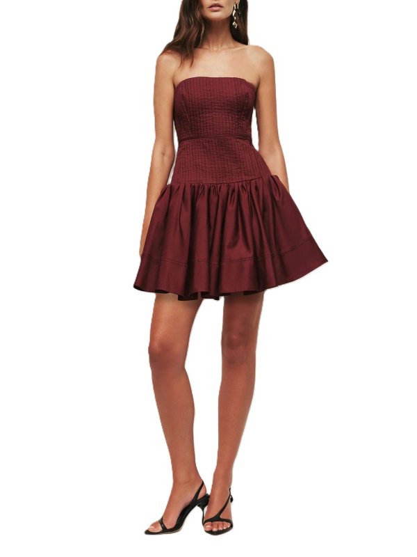 AJE: ショートドレス online - ショートドレス - ダークレッド