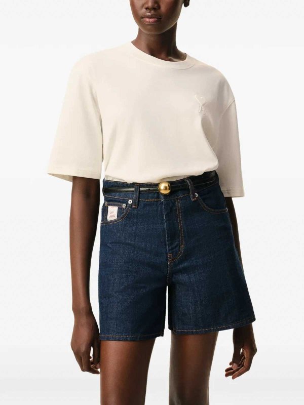 AMI PARIS: Strickpullover mit Rundhalsausschnitt online - Rundhalspullover - Weiß