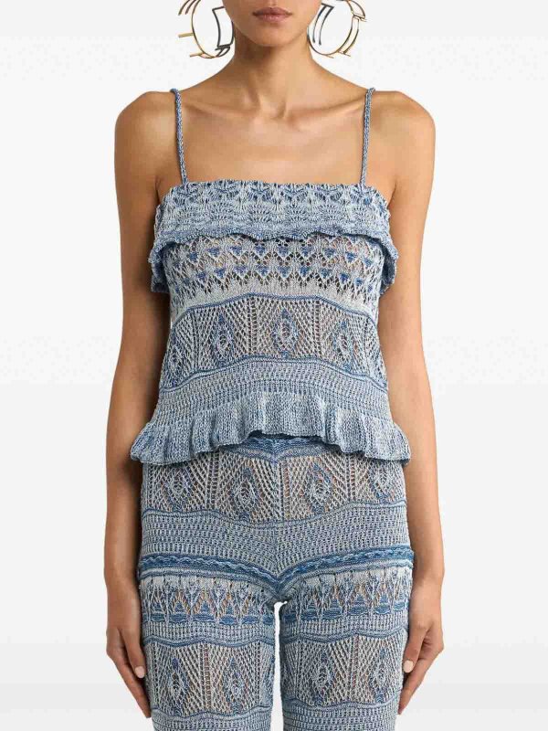 ETRO: Tops & Débardeurs online - Top - Bleu Clair