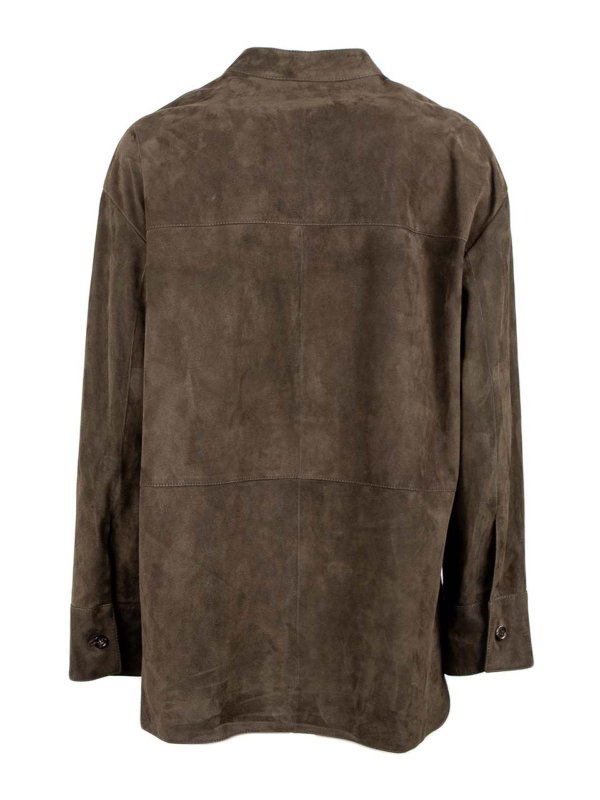 Max Mara: leather jacket online - Elodia