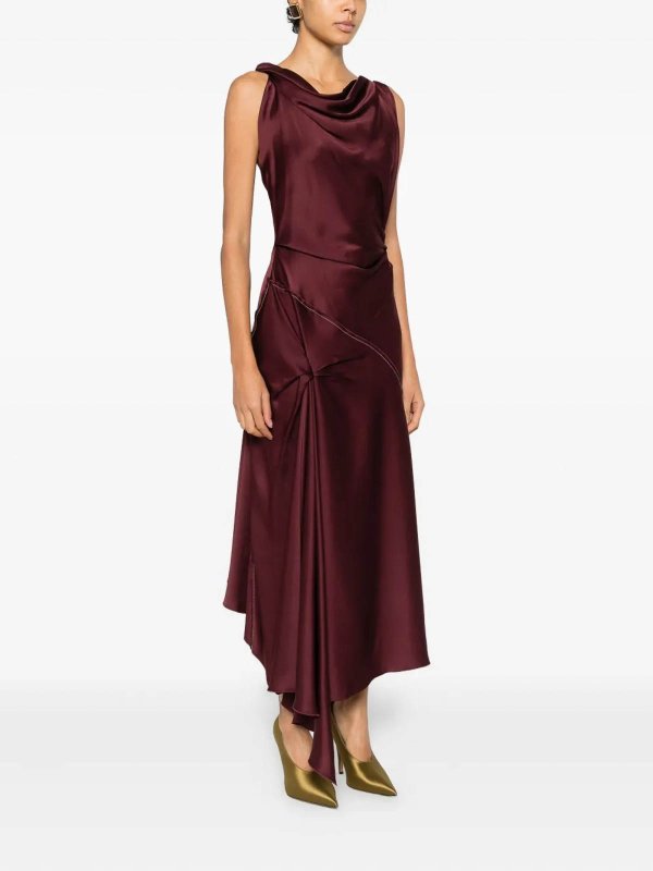 VICTORIA BECKHAM: knee length dresses online - Asymmetric Dress