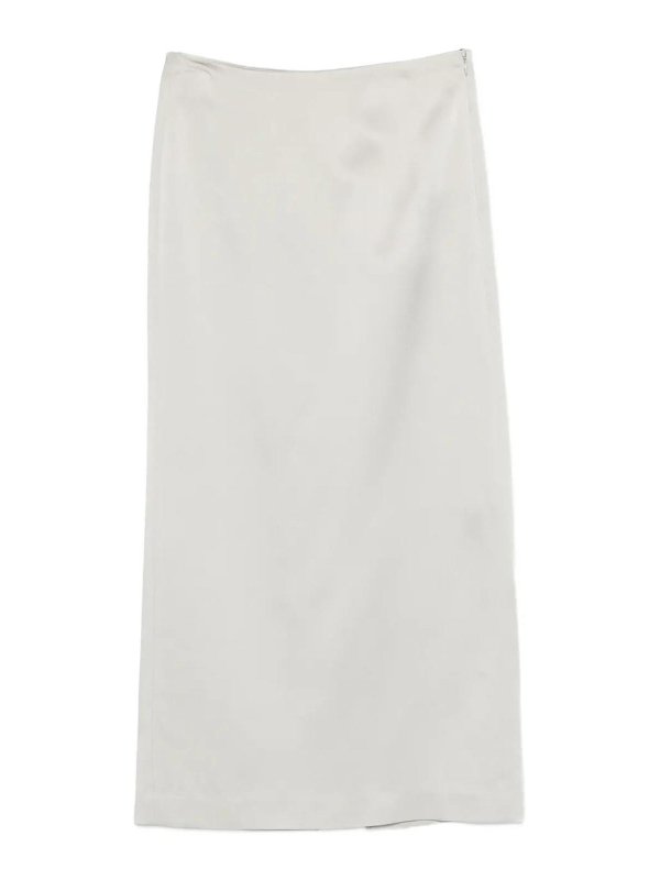 BRUNELLO CUCINELLI: ニーレングススカート＆ミディ丈 - 膝丈/ミディスカート - グレー