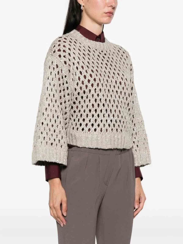 BRUNELLO CUCINELLI: クルーネック online - クルーネック - グレー