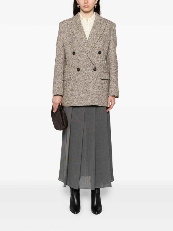 The Best Shops BRUNELLO CUCINELLI: ニーレングススカート＆ミディ丈 - 膝丈/ミディスカート - グレー