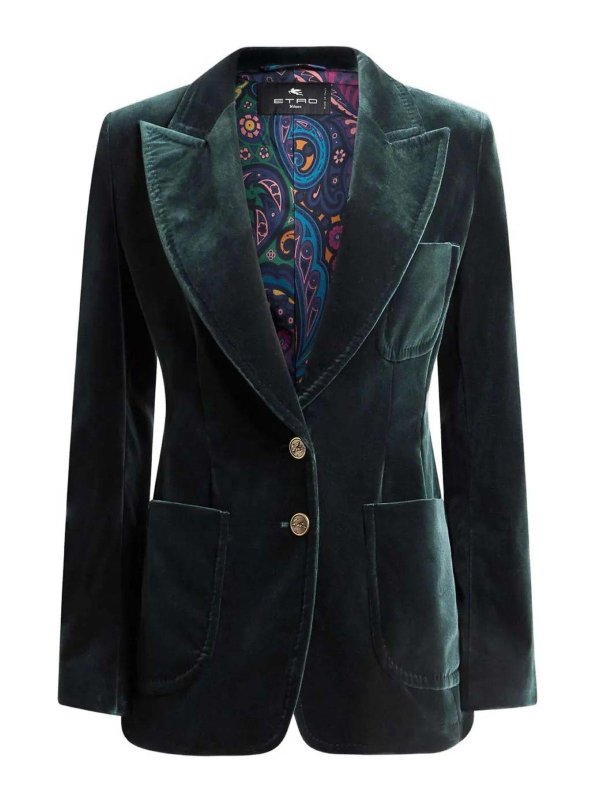ETRO: Blazer - Blazer - Grün