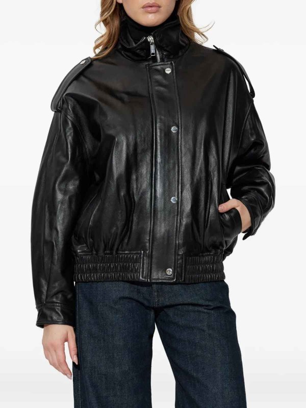 MICHAEL KORS: leather jacket online - Leather Jacket