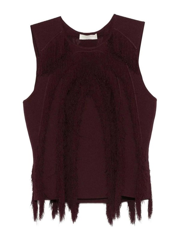 ULLA JOHNSON: トップス＆タンクトップ - トップ/タンクトップ - ダークレッド