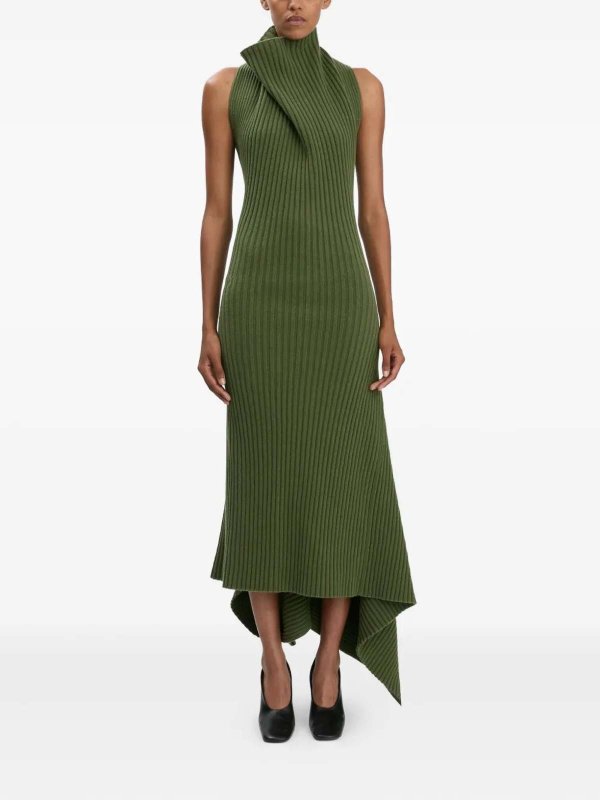 The Best Shops VICTORIA BECKHAM: ニーレングスドレス - 膝丈ドレス - 緑