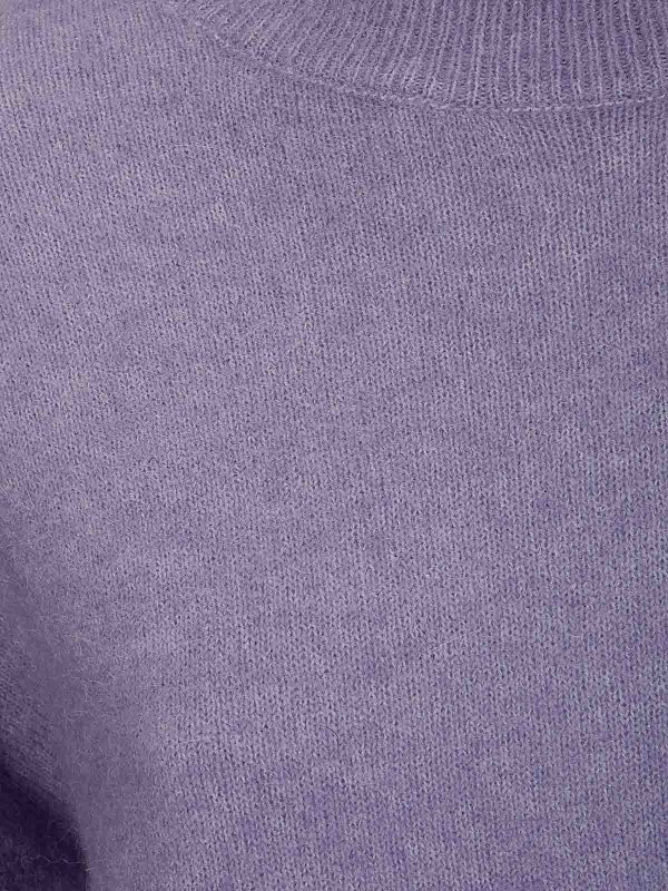 The Best Shops SAMSOE SAMSOE: Strickpullover mit Rundhalsausschnitt - Rundhalspullover - Hell-Lila