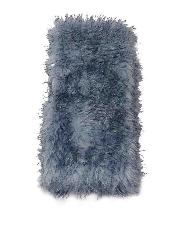 GANNI: Bufandas y pañuelos - Bufanda - Azul