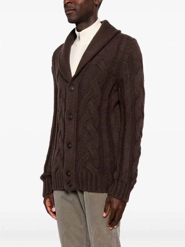The Best Shops BARBA NAPOLI: カーディガン - カーディガン - ダークブラウン