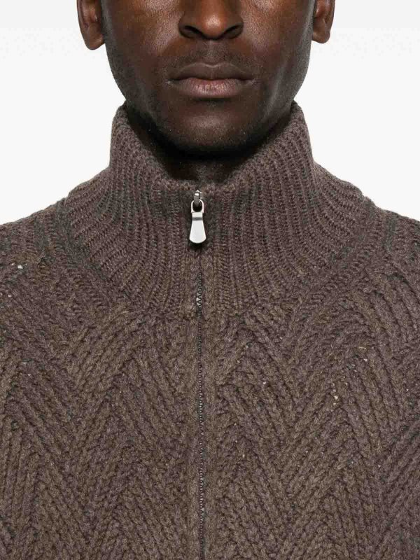 BARBA NAPOLI buy online カーディガン - ダークブラウン