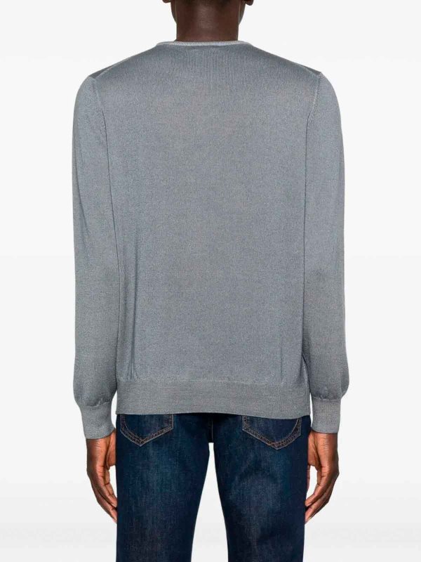 Rundhalspullover - Hellgrau shop online: BARBA NAPOLI