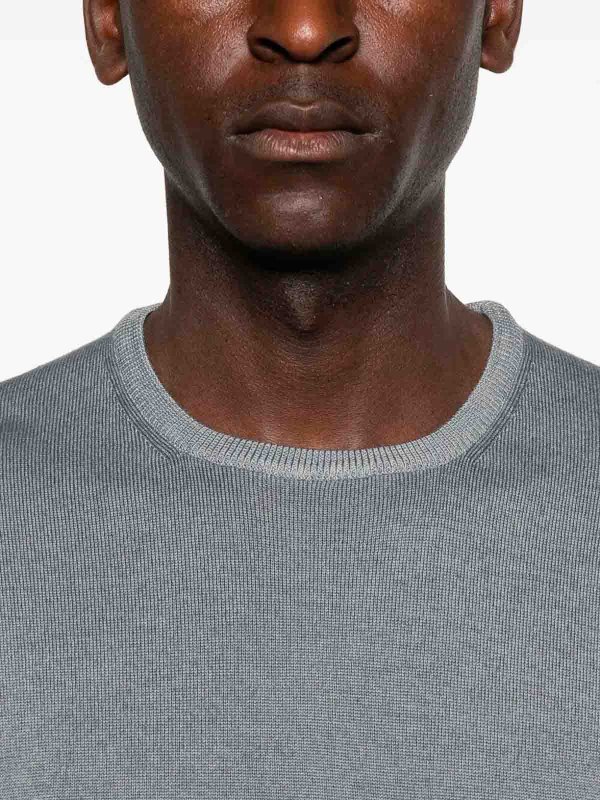 BARBA NAPOLI buy online Rundhalspullover - Hellgrau