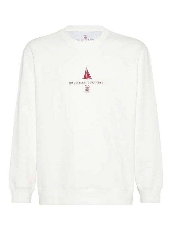 BRUNELLO CUCINELLI: スウェット＆セーター - スウェットシャツ/セーター - クリーム