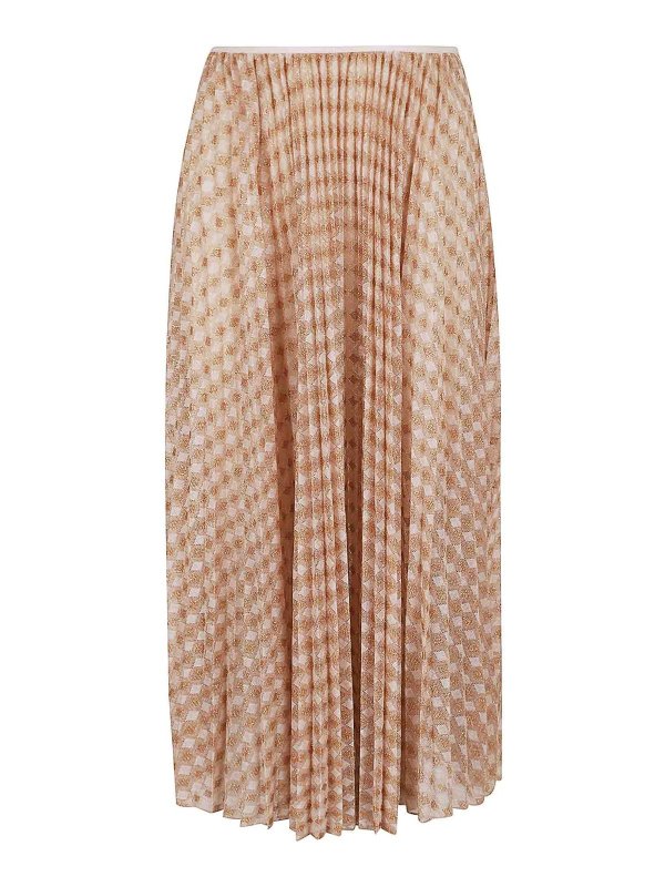 FORTE FORTE: ニーレングススカート＆ミディ丈 - 膝丈/ミディスカート - 白