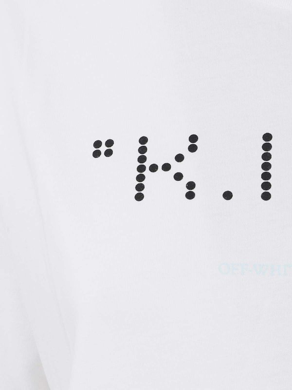OFF-WHITE: t-shirts online - Kiss Quote Reg Tee White - Black